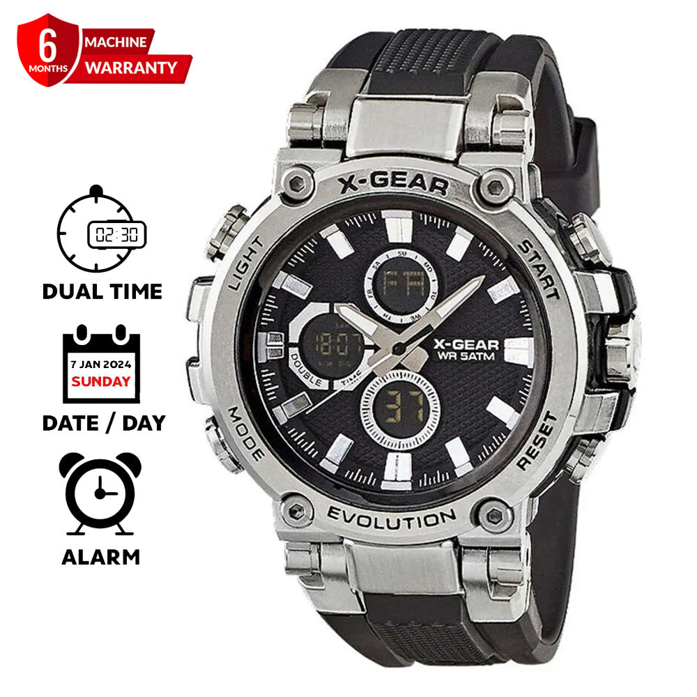 X GEAR - 3897 Analog & Digital Round Display Sports Watch for Men