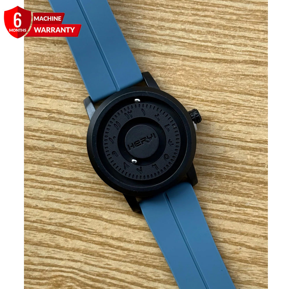 Revolutionary Bearing - Full Steel Magnetic Lock & Silicone Rubber Straps Watch