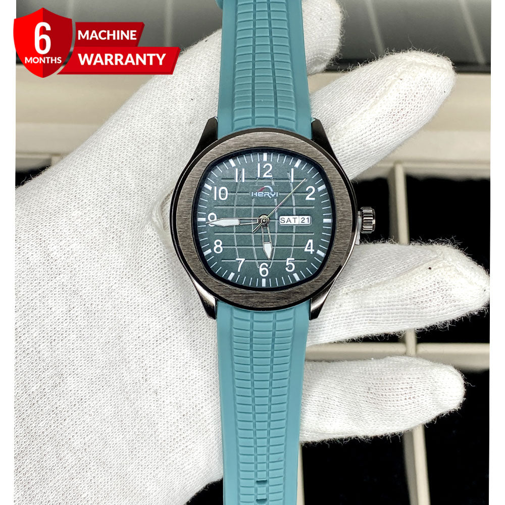 Heyri - Silicone Strap Date & Day Watch For Men