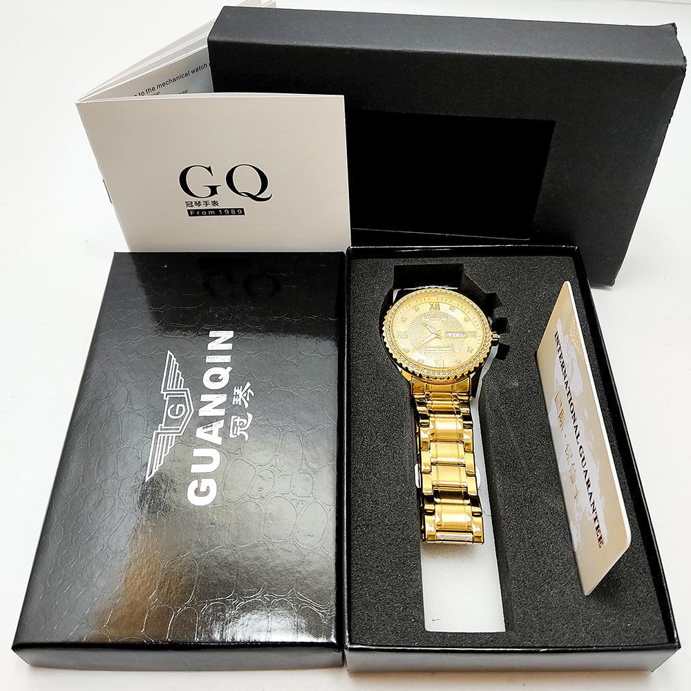 GUANQIN GOLD Luxury Branded Stainless-Steel Watch for Men - Vogue Alaska