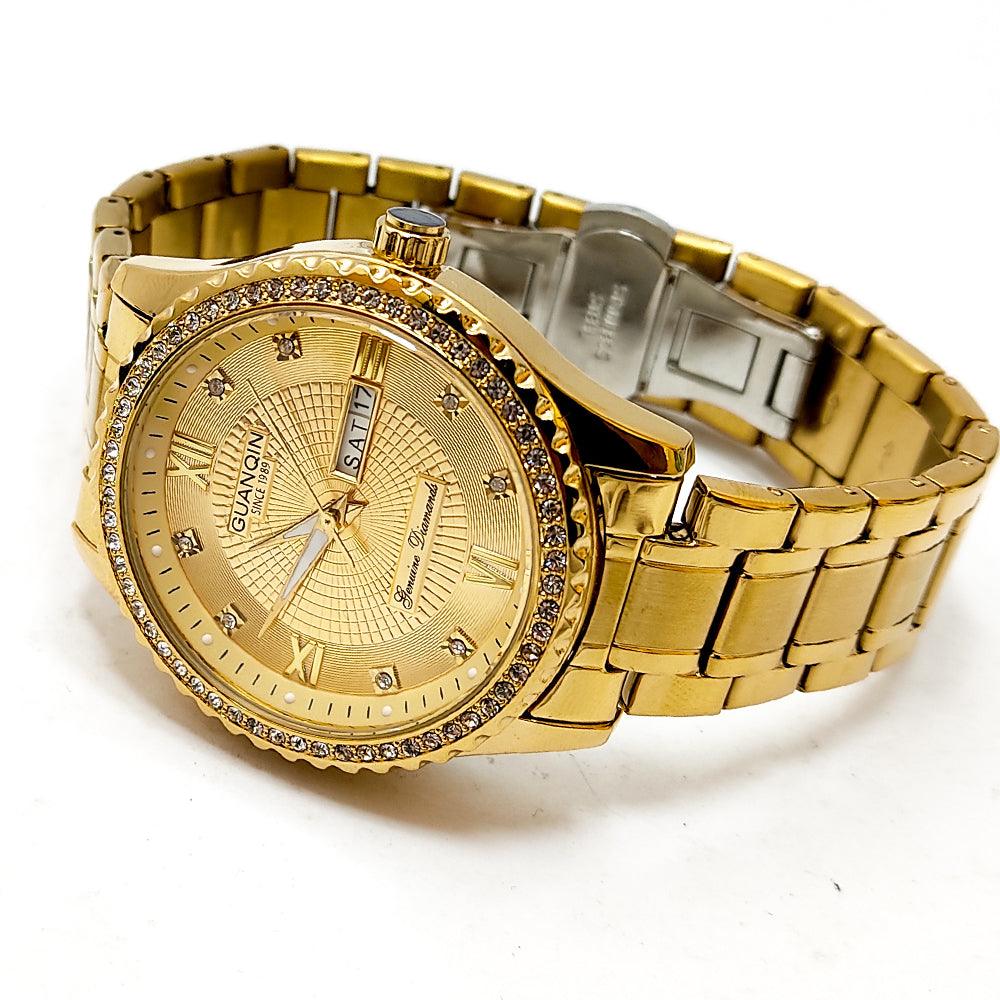 GUANQIN GOLD Luxury Branded Stainless-Steel Watch for Men - Vogue Alaska