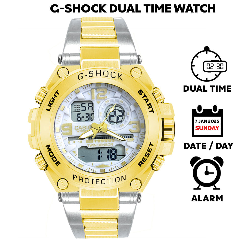 CASIO G-Shock Dual-Time Men&#39;s Chain Watch