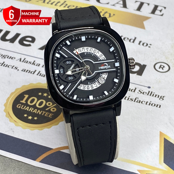 HERYI Square Dial Analog Quartz Movement Straps Watch With Date Display For Men