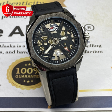 HERYI Octagonal Dial Analog Quartz Movement Straps Watch With Date Display