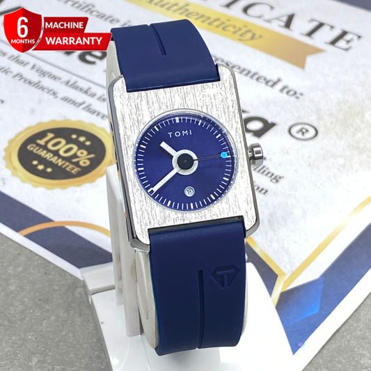 Tomi T-022 Analog Time Rectangular Dial Silicone Straps Watch