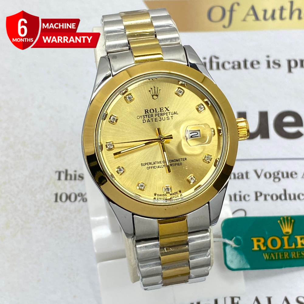 RLX Swiss Made Luxury Chain Watch For Men With Date Display