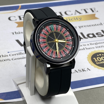 HERYI Caseno Design Watch with Rotatory Dial Silicon Straps & Magnetic Lock For Men