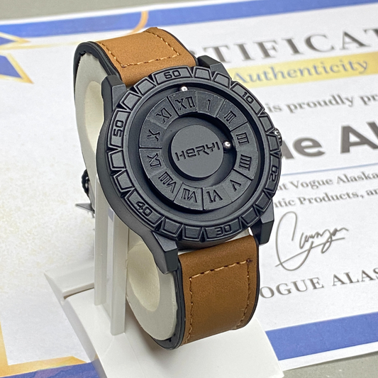 HERYI Rotatory Bearing - Full Steel Magnetic Lock & Silicone Rubber Straps Watch
