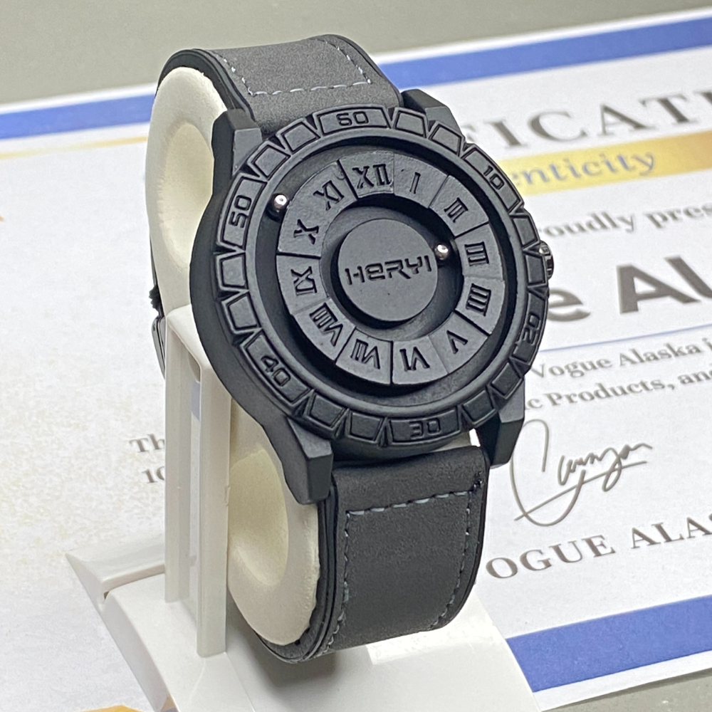 HERYI Rotatory Bearing - Full Steel Magnetic Lock & Silicone Rubber Straps Watch