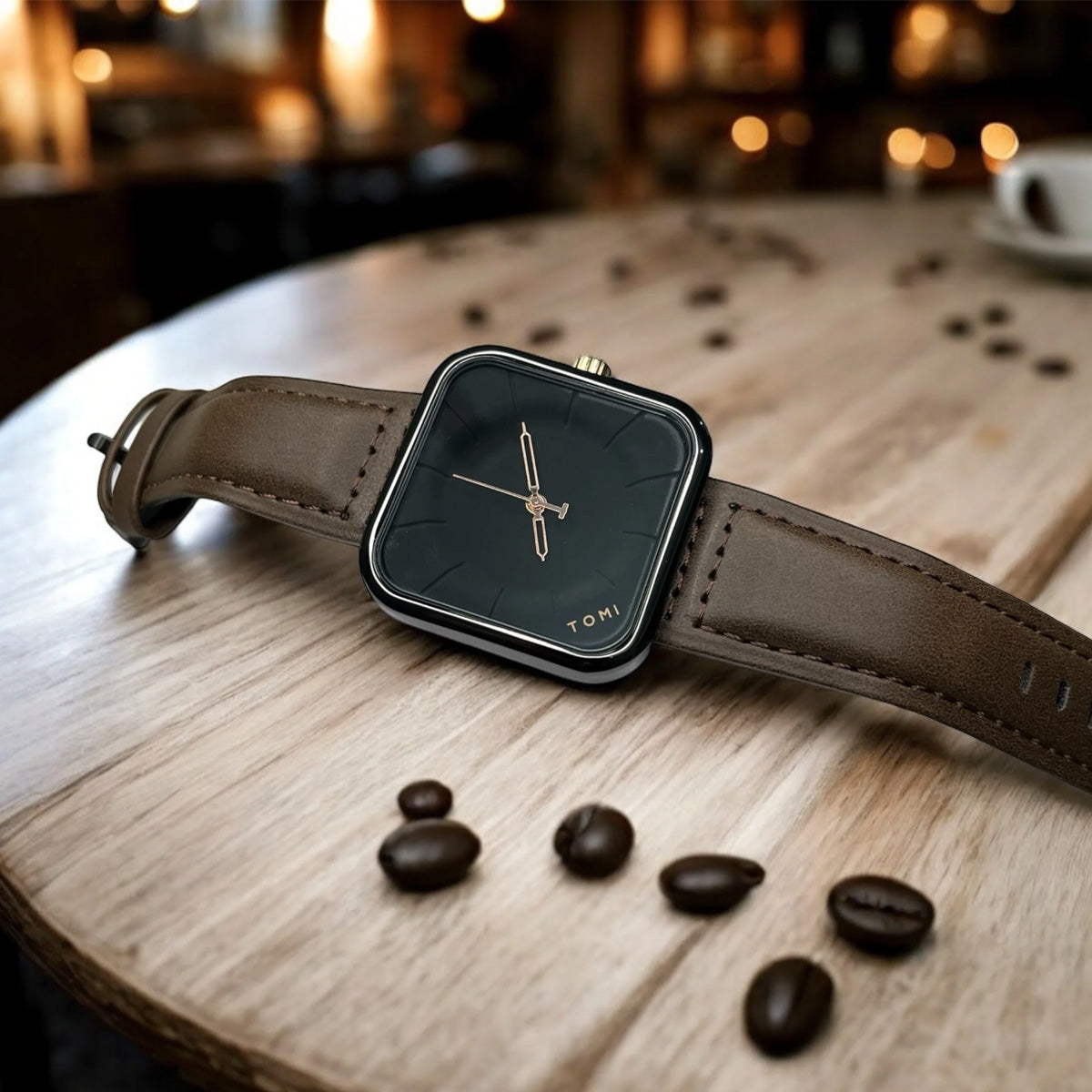 TOMI T093-Original Square Dial Straps Watch for Men